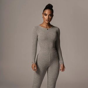 Jluxlabel Grey Omen Bodysuit NWT